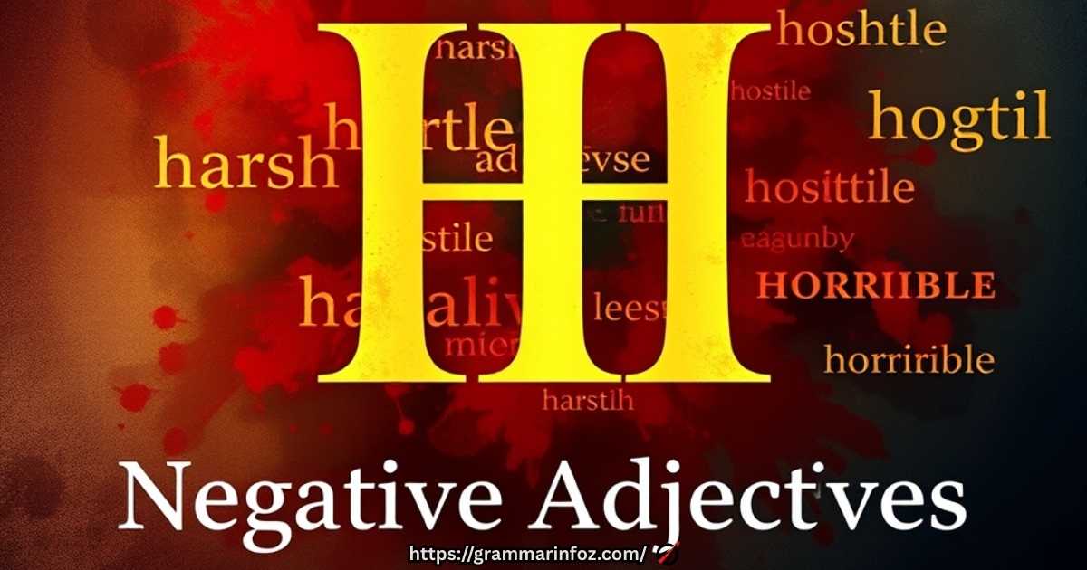 negative-adjectives-that-start-with-h Negative Adjectives That Start with H