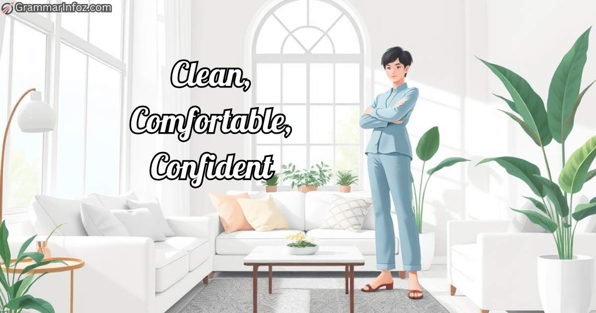 clean-comfortable-confident Clean, Comfortable, Confident