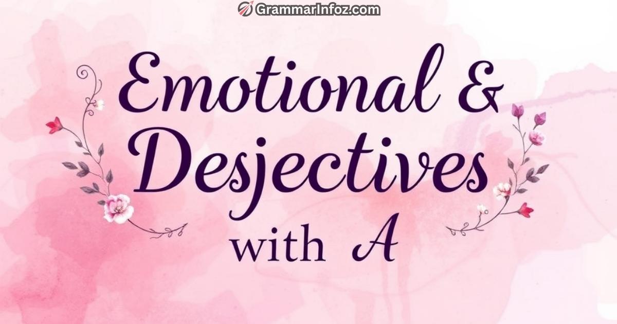 Emotional & Descriptive Adjectives with A