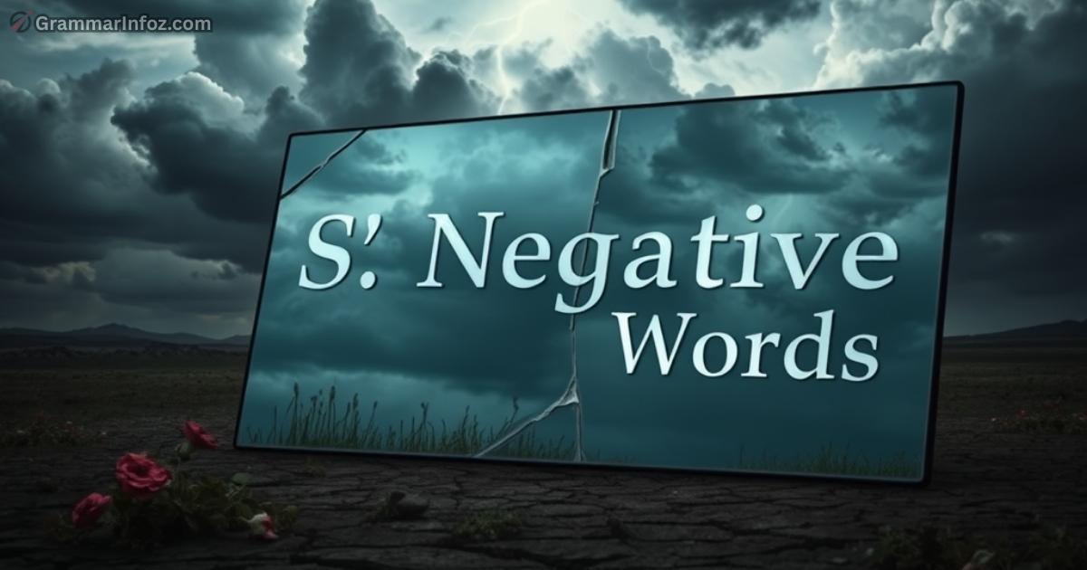 Negative Words That Start With S
