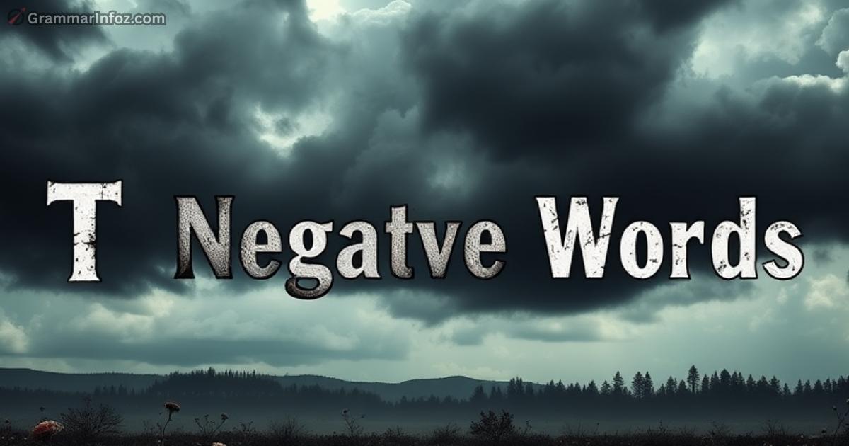 Negative Words That Start With T