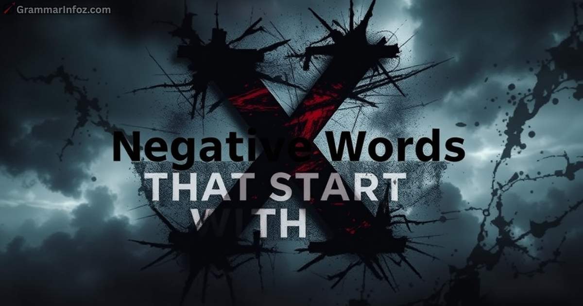 Negative Words That Start With X