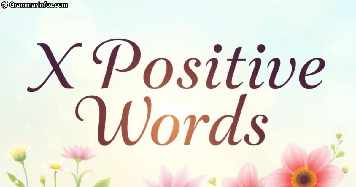 Positive Words That Start with X